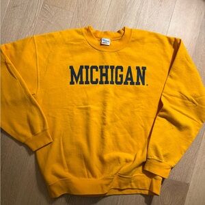 Michigan Wolverines Crewneck Sweatshirt Gildan Heavy Blend Men’s M